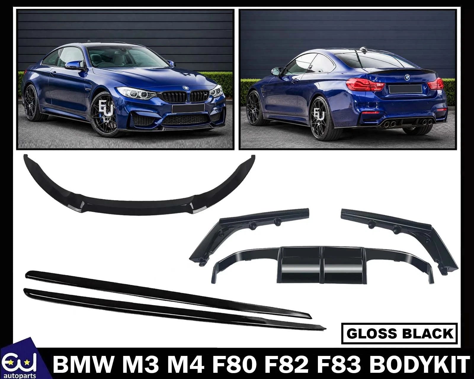 FOR BMW M3 M4 F80 F82 F83 BODYKIT FRONT SPLITTER REAR DIFFUSER SKIRTS BODY KIT