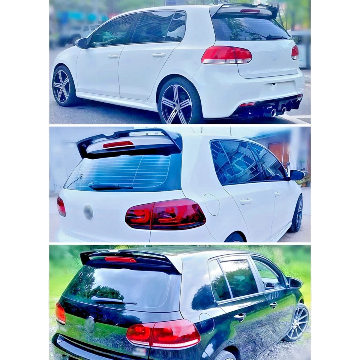 FOR VW GOLF MK6 TSI TDI OETTINGER STYLE 08-13 REAR ROOF BOOT SPOILER WING LIP