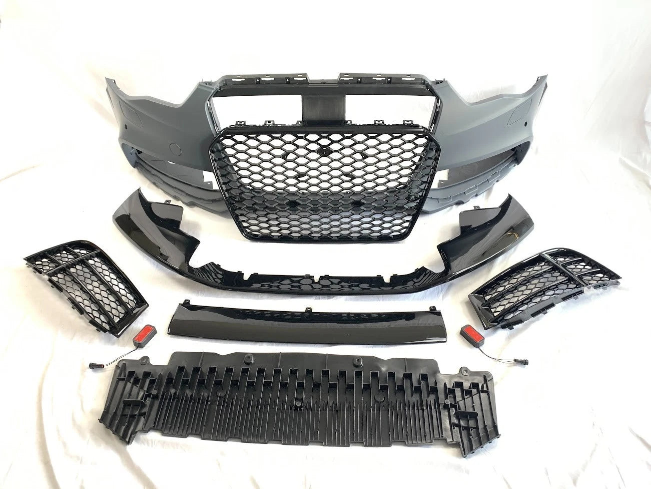RS5 CONVERSION FRONT BUMPER BODYKIT W/GRILLES FOR AUDI A5 S5 B8.5 LCI 2011–2016