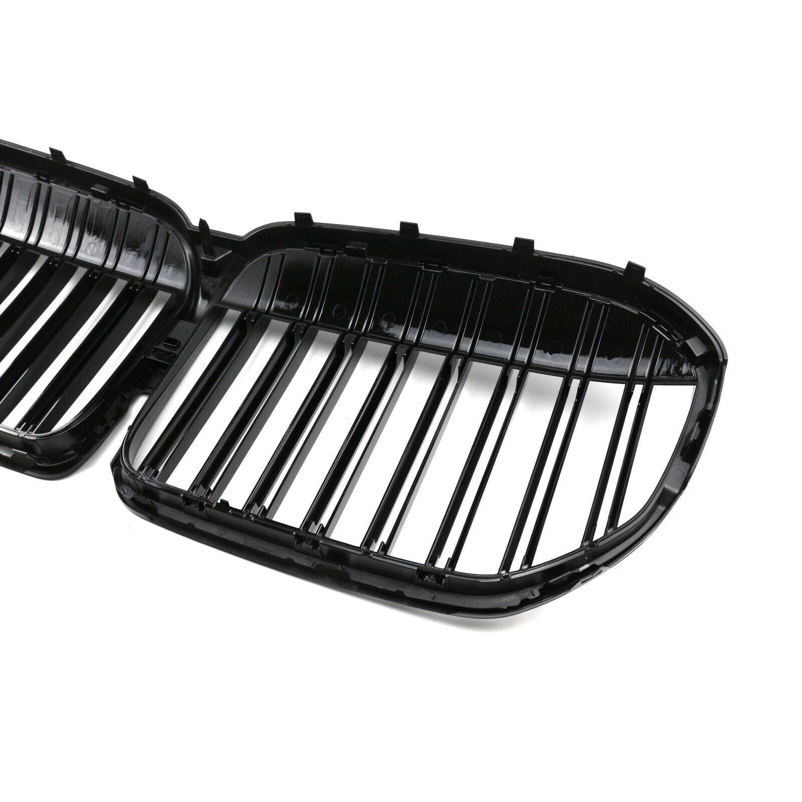 FOR BMW 7 SERIES 19+ G11 G12 LCI KIDNEY TWIN GRILL GRILLE GLOSS BLACK DUAL LINE
