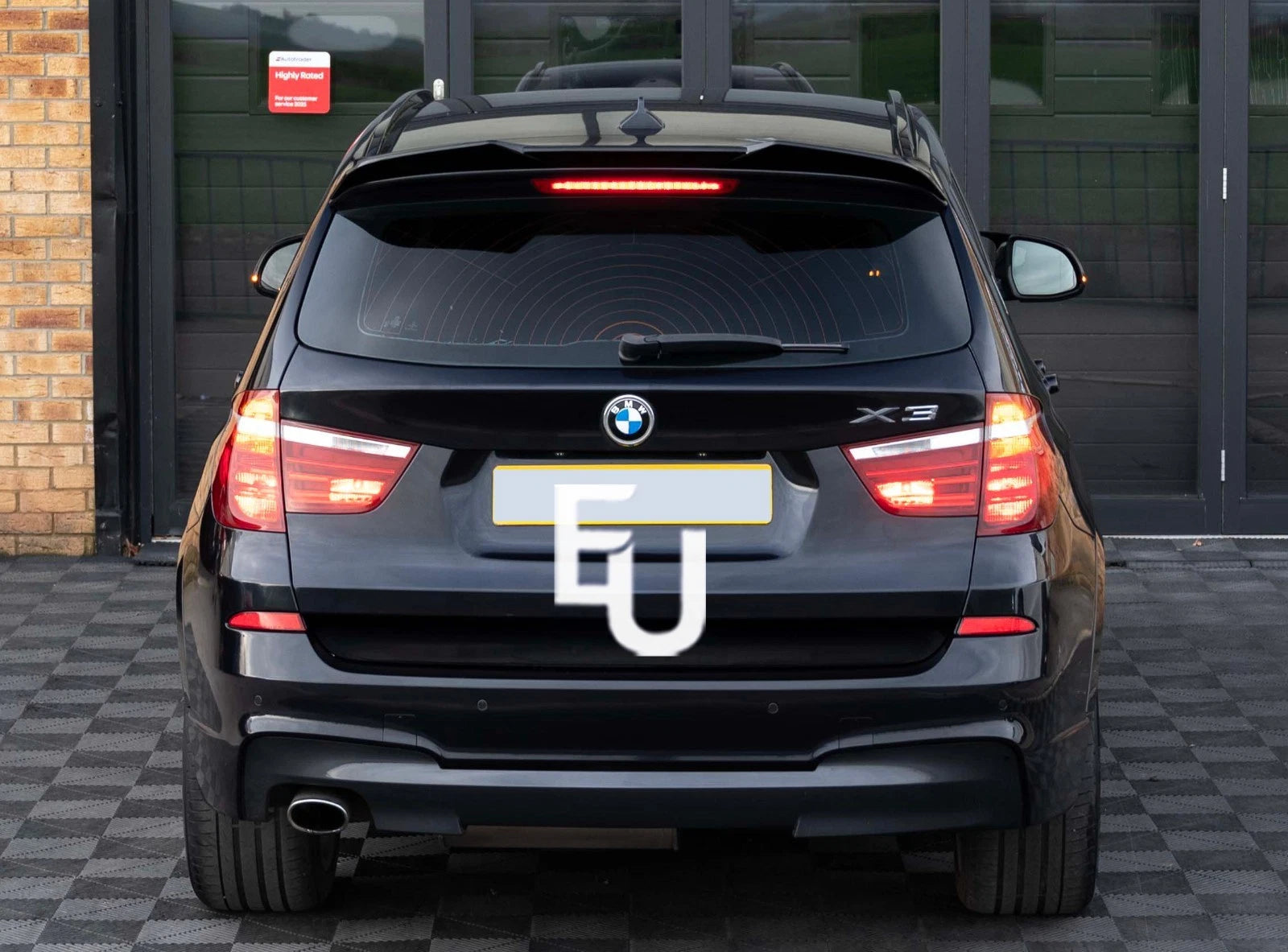 FOR BMW X3 F25 REAR SPOILER LIP ROOF WING GLOSS BLACK 2011-2017