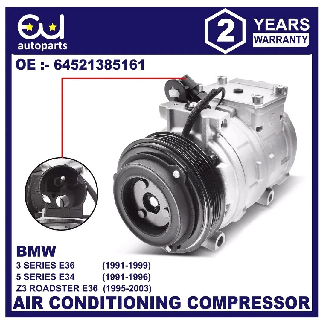 AIR CONDITIONING COMPRESSOR FOR BMW 3 SERIES Z3 E36 5 SERIES E34 64521385161 NEW