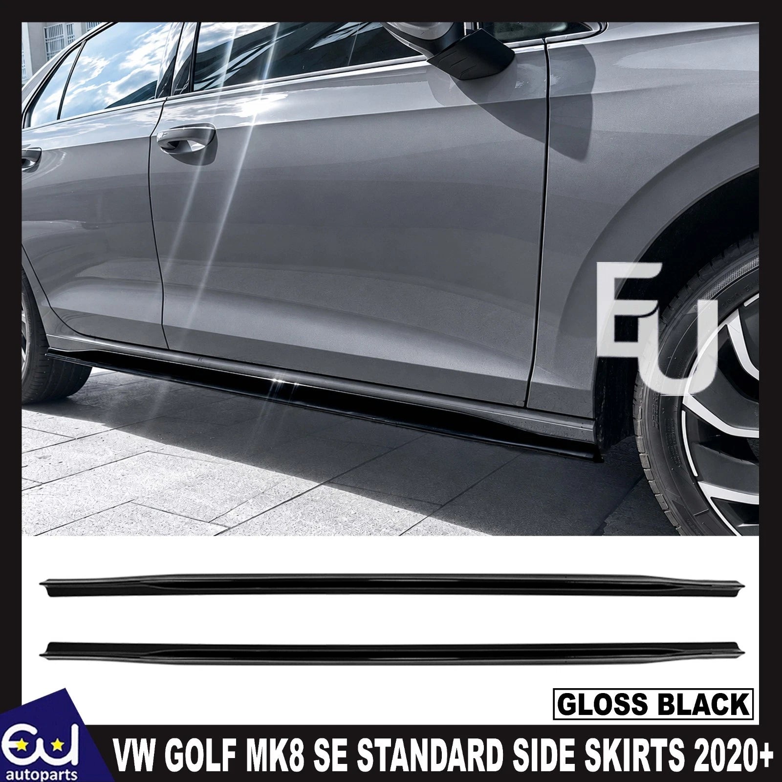 FOR VW GOLF MK8 SE STANDARD R LINE STYLE SIDE SKIRT SKIRTS EXTENSION BLADES 20+