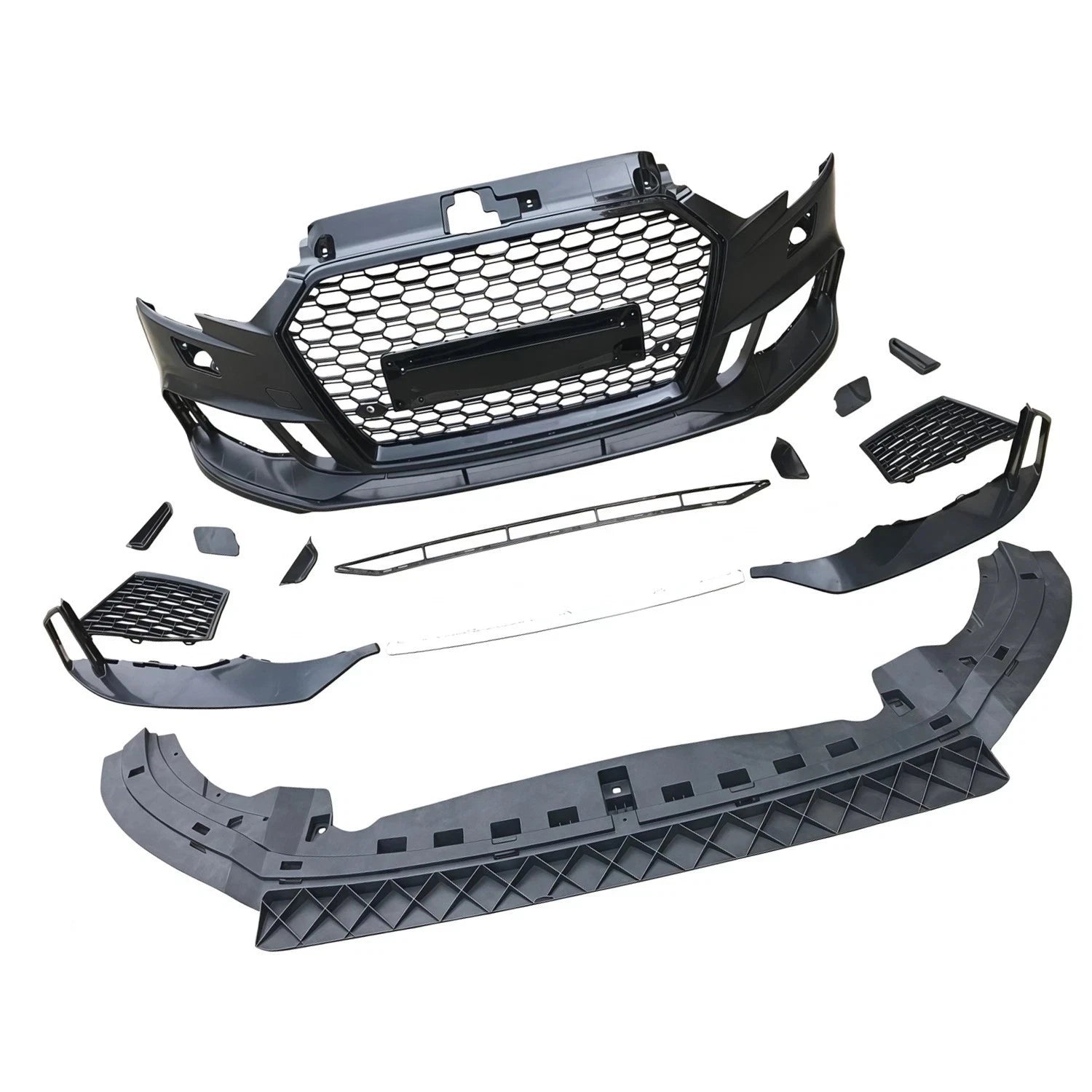 FRONT BUMPER RS3 STYLE LOOK PRIMER CONVERSION FOR AUDI A3 SEDAN 8V 2016-2020