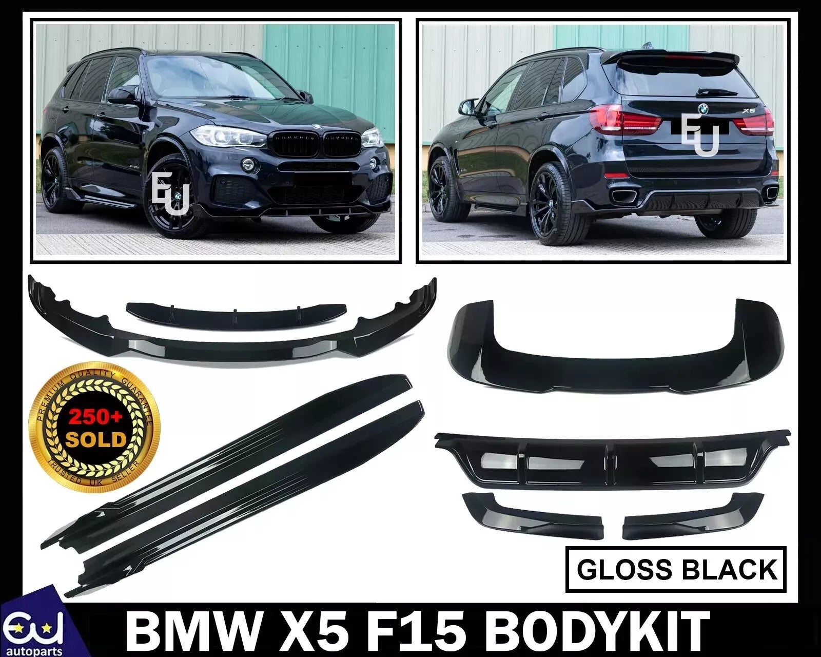 FOR BMW X5 F15 TRANSFORMED BODY KIT BODYKIT REAR DIFFUSER FRONT SPLITTER SPOILER