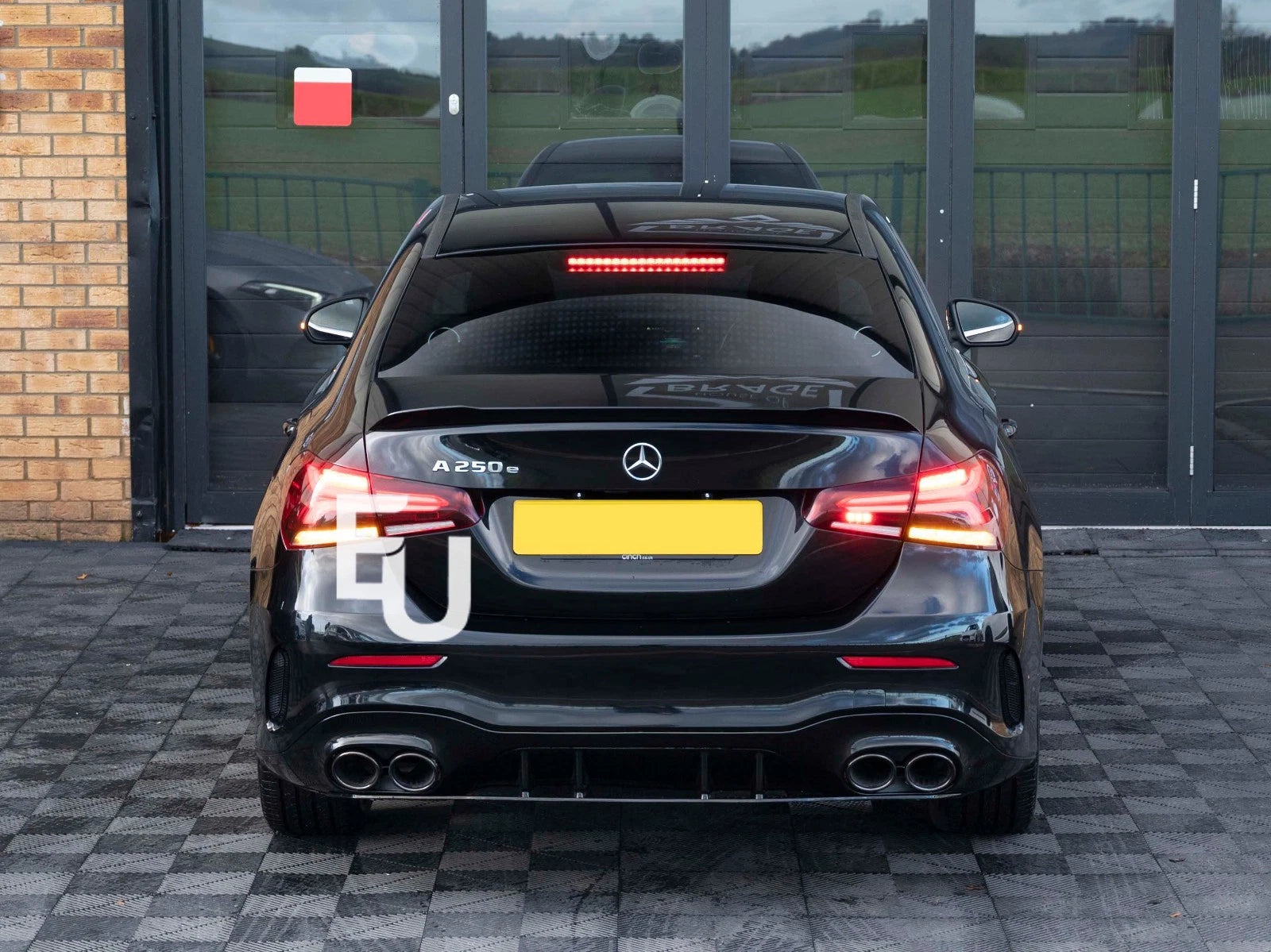 FOR MERCEDES A CLASS W177 AMG A45 LOOK SALOON REAR DIFFUSER TAILPIPES GLOSS 19+