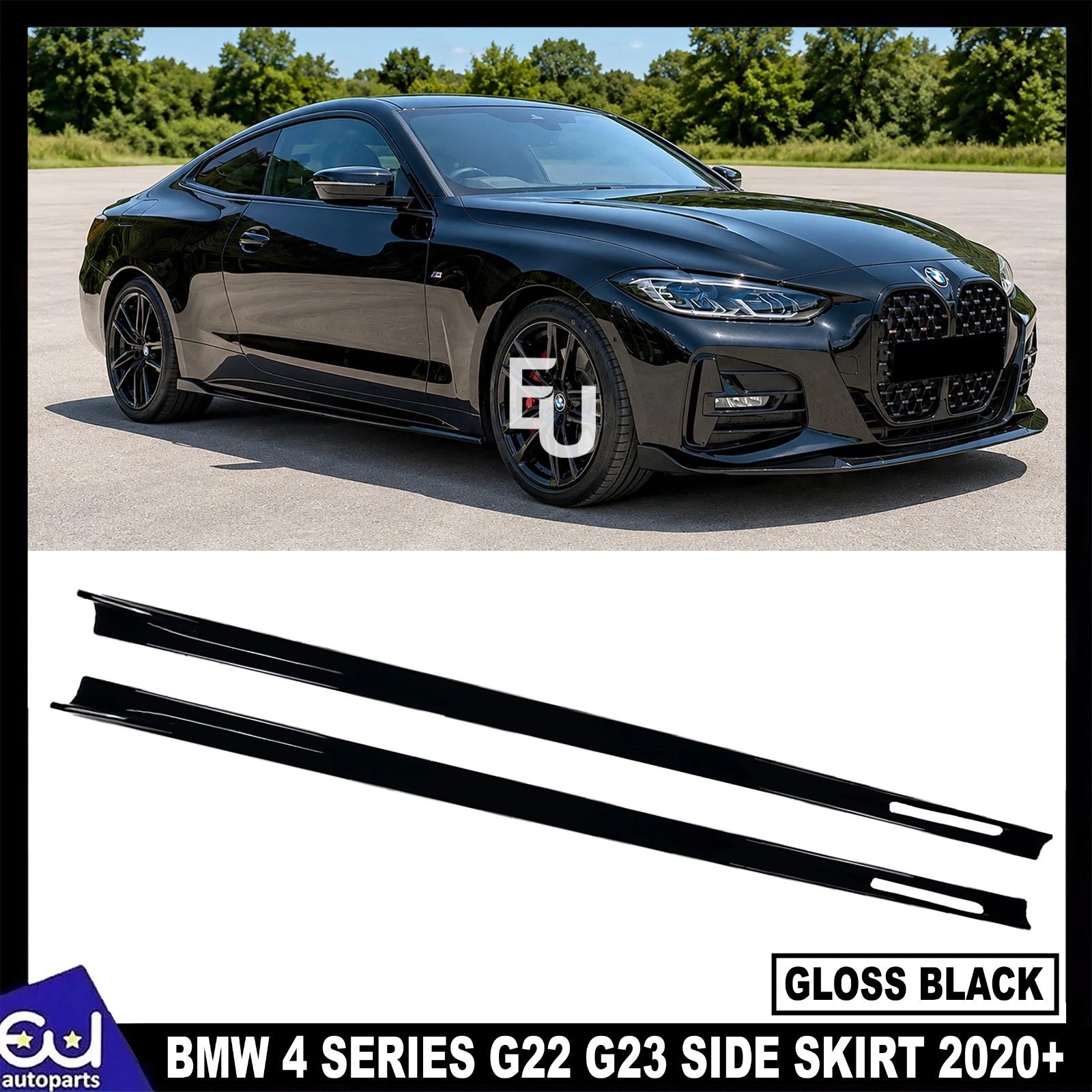 FOR BMW 4 SERIES G22 G23 M SPORT SIDE SKIRTS EXTENTIOhttps://i.ebayimg.com/images/g/0EUAAeSwcXdqbFKD/s-l1600.webpN BLADE GLOSS BLACK 2020+