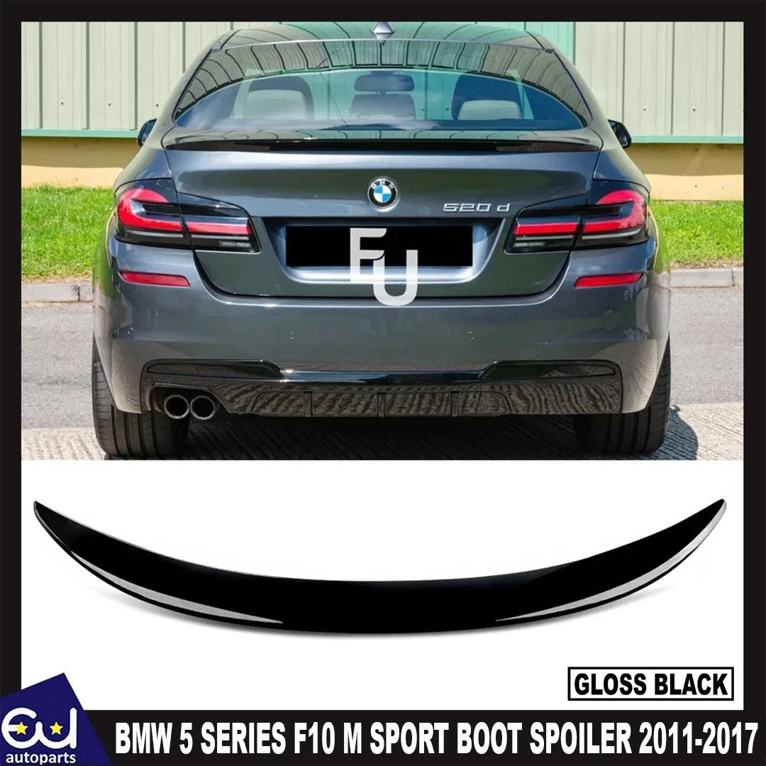 GLOSS BLACK  REAR BOOT LIP SPOILER FOR BMW F10 F11 5 SERIES M SPORT 11-17