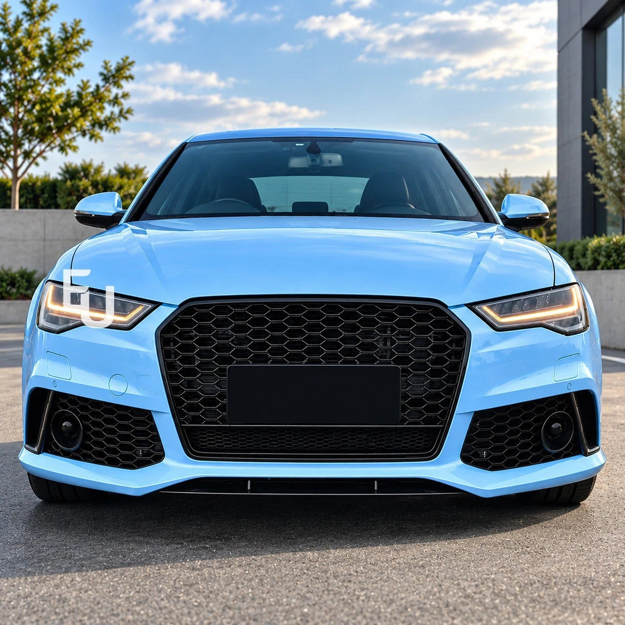 RS6 LOOK FRONT BUMPER CONVERSION BODYKIT FOR AUDI A6 S6 C7.5 LCI 15-18 W/GRILL