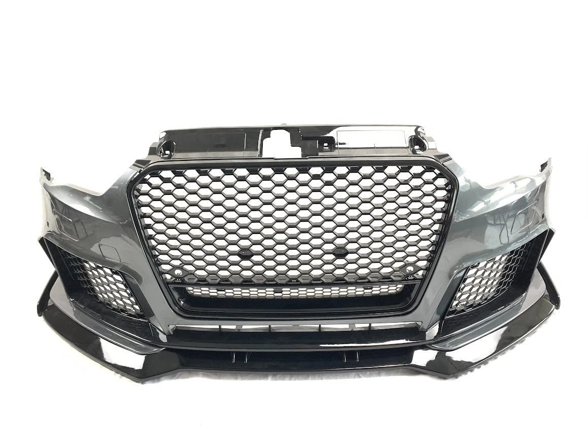 RS3 STYLE FRONT BUMPER CONVERSION KIT FOR AUDI A3 S3 8V 2012-16 SEDAN W/SPLITTER