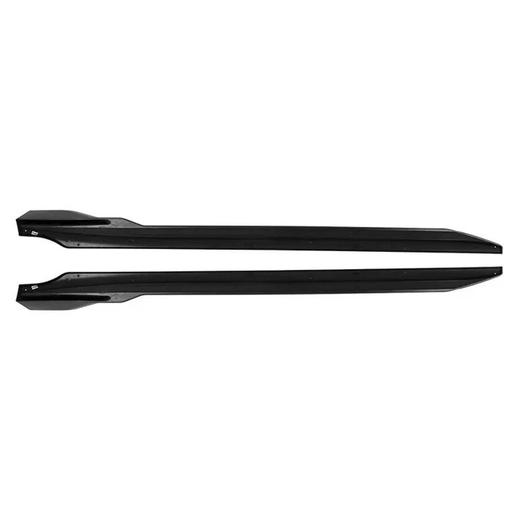 GLOSSY BLACK SIDE SKIRTS EXTENSION BLADES LIP SPOILER FOR BMW X1 F48 2016-2022
