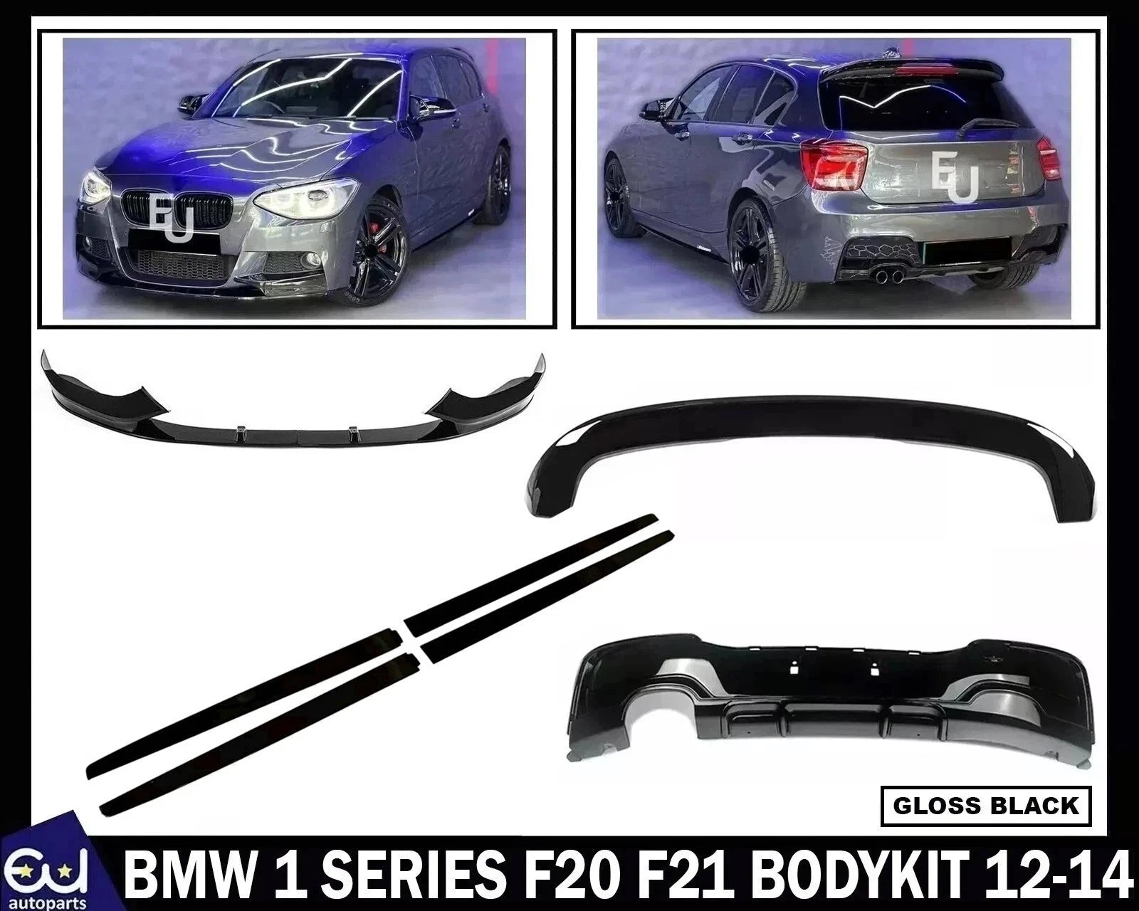 FOR BMW 1 SERIES F20 F21 FRONT LIP SPLITTER REAR DIFFUSER BODY KIT BODYKIT 12-14