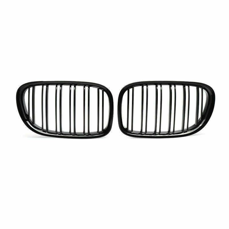 FOR BMW 7 SERIES F01 F02 GLOSS BLACK FRONT KIDNEY DUAL TWIN GRILL GRILLE GRILLS