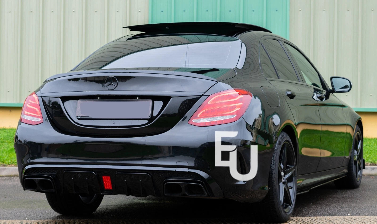 FOR MERCEDES BENZ C CLASS W205 AMG C63 REAR BUMPER DIFFUSER AMG F1 LIGTH STYLE