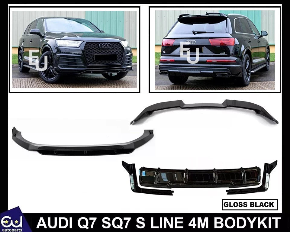Auto Voorbumper Lip Spoiler Splitter voor Audi Q3 Q5 Q7 Q8 8U F3 8R 4M Auto Voorbumper Lip Spoiler Splitter voor Audi Q3 Q5 Q7 Q8 8U F3 8R 4M