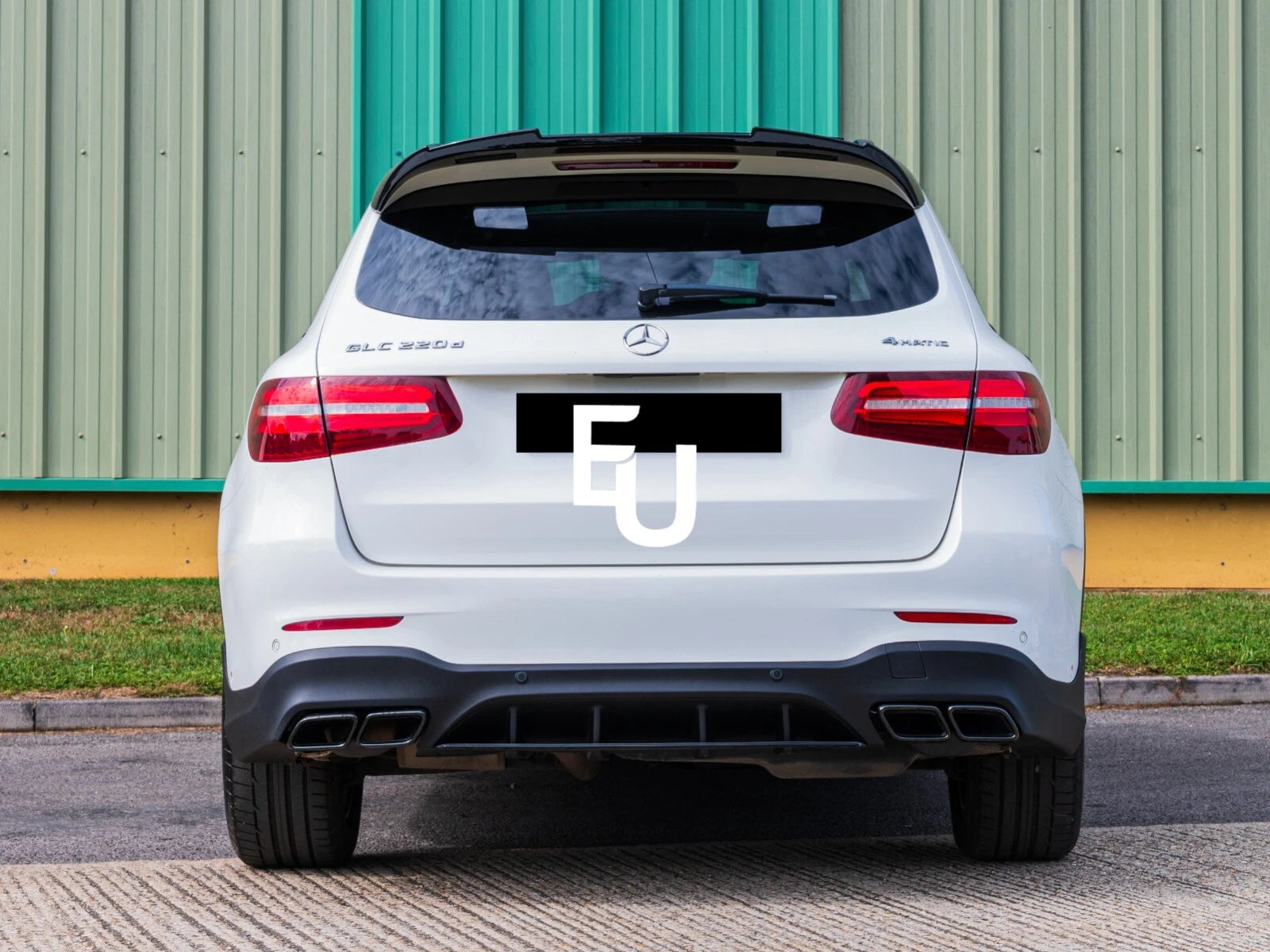 FOR MERCEDES GLC CLASS X253 GLC63 AMG STYLE REAR DIFFUSER & TAIL PIPES 16-19
