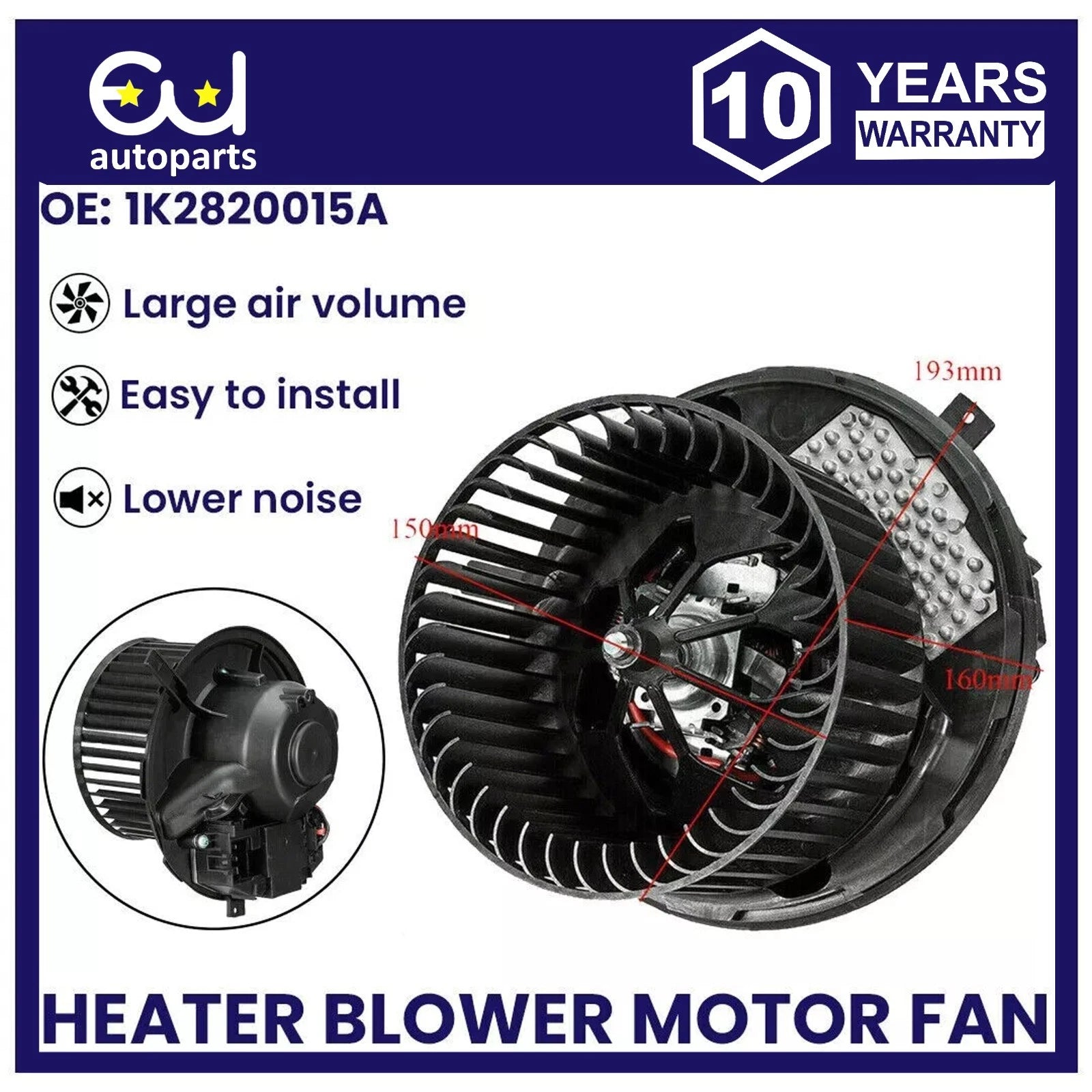 HEATER BLOWER MOTOR FAN FOR AUDI A3 8P Q3 TT MK2 SKODA OCTAVIA SUPERB MK2 YETI
