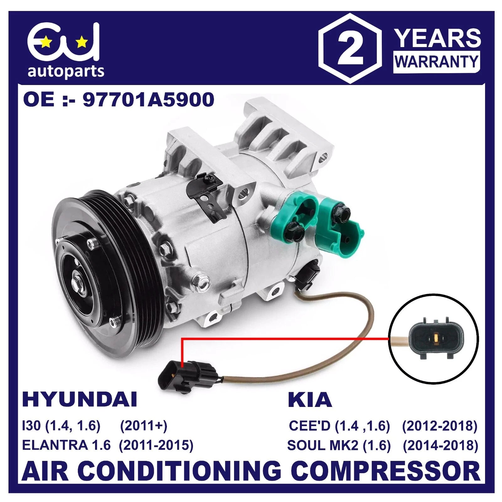 AIR CONDITIONING COMPRESSOR FOR HYUNDAI ELANTRA I30 KIA PRO CEED SOUL 1.4 1.6