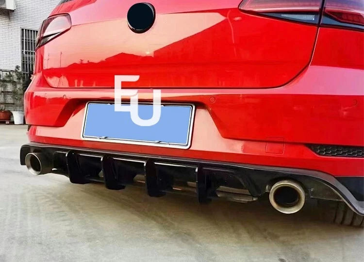 FOR VW Golf GTI GTD TSI TDI MK7.5 TCR STYLE REAR VALANCE DIFFUSER SPOILER KIT
