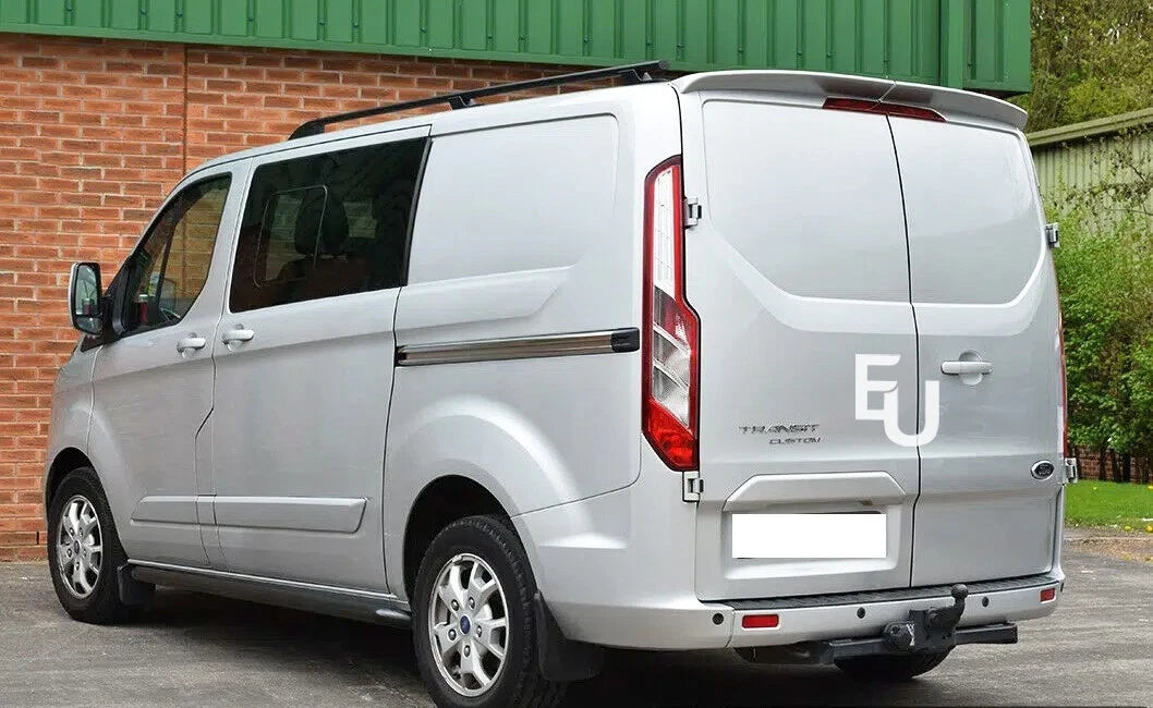 FOR FORD TRANSIT CUSTOM TWIN BARN DOOR REAR ROOF TAILGATE SPOILER FIT STYLE 12+