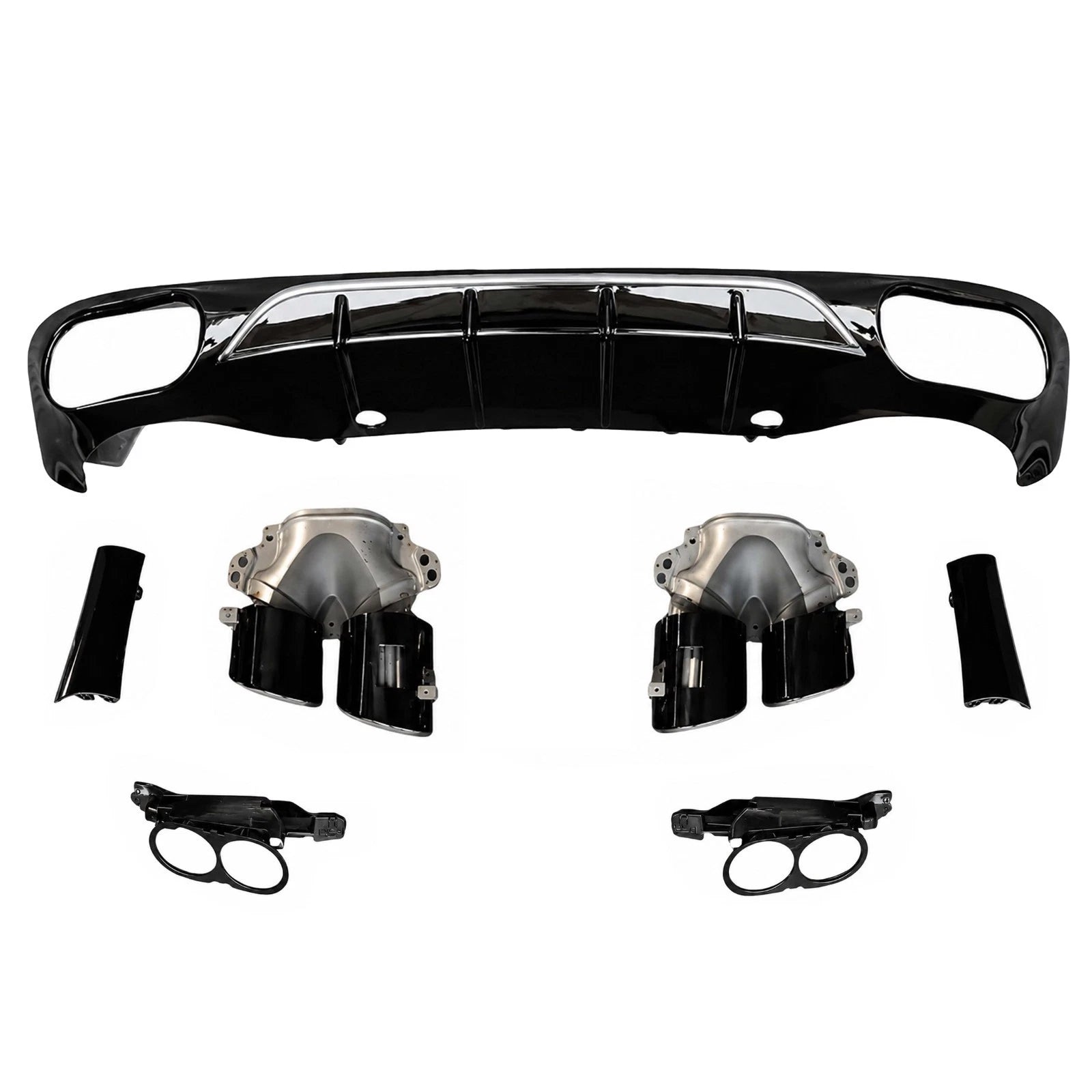 FOR MERCEDES E CLASS E53 LOOK W214 S214 SE STANDARD REAR DIFFUSER W/TIPS 2023+