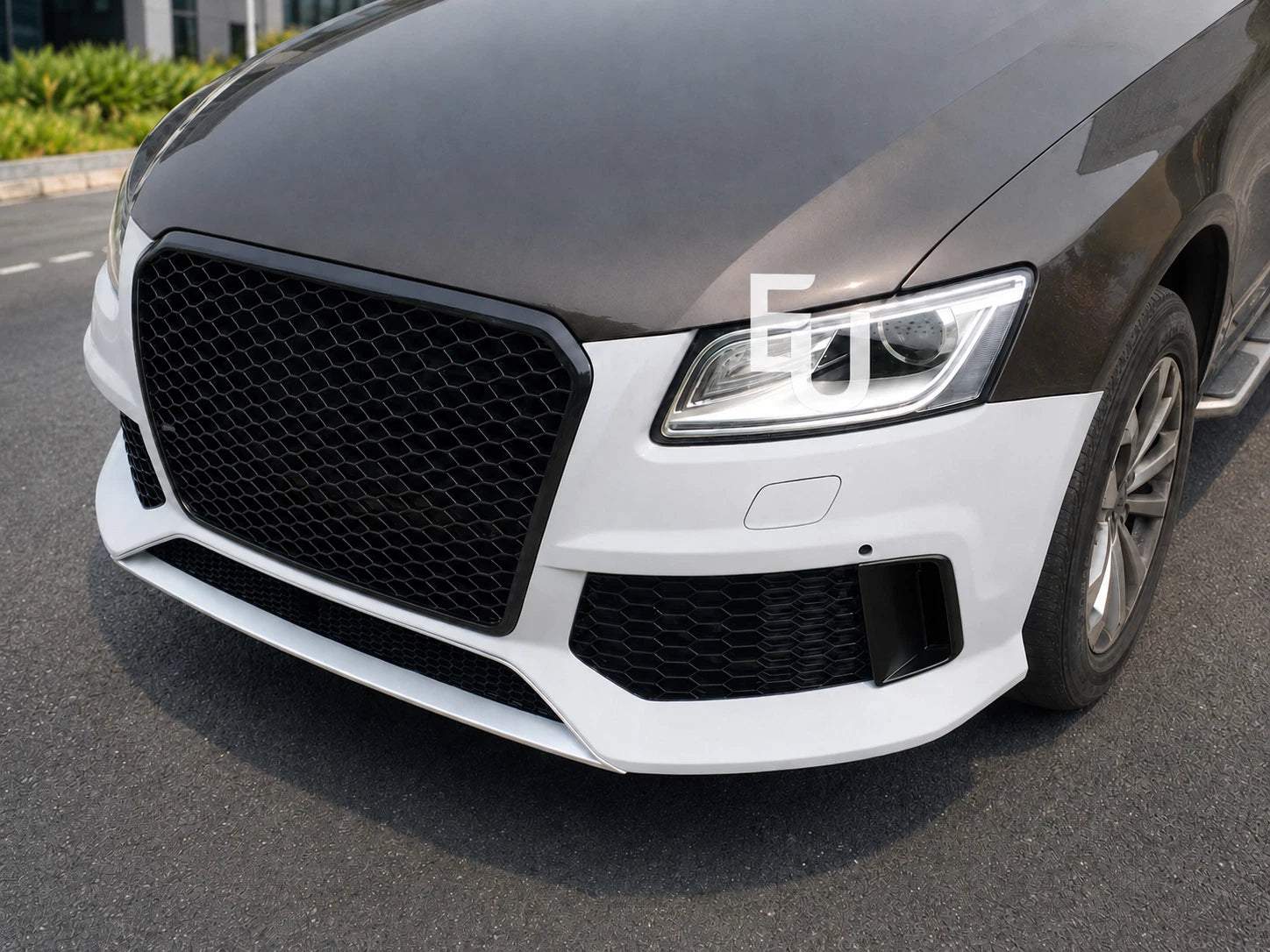 RSQ5 LOOK CONVERSION FRONT BUMPER BODY KIT FOR AUDI Q5 SQ5 8R 12-16 LCI W/GRILLE