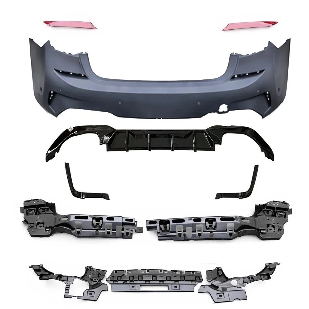 M340i LOOK REAR BUMPER DIFFUSER BODYKIT WITH PDC FOR BMW 3 SERIES G20 2019-2022