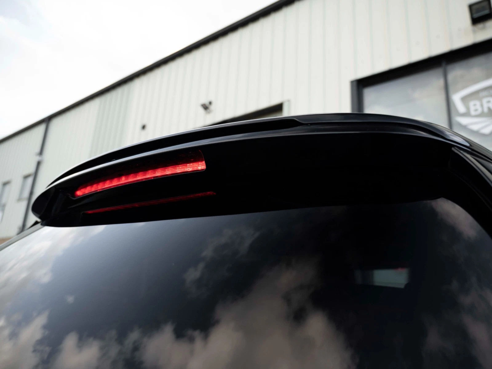 REAR ROOF SPOILER LIP WING FOR MERCEDES C CLASS S205 ESTATE 15-21 GLOSS BLACK