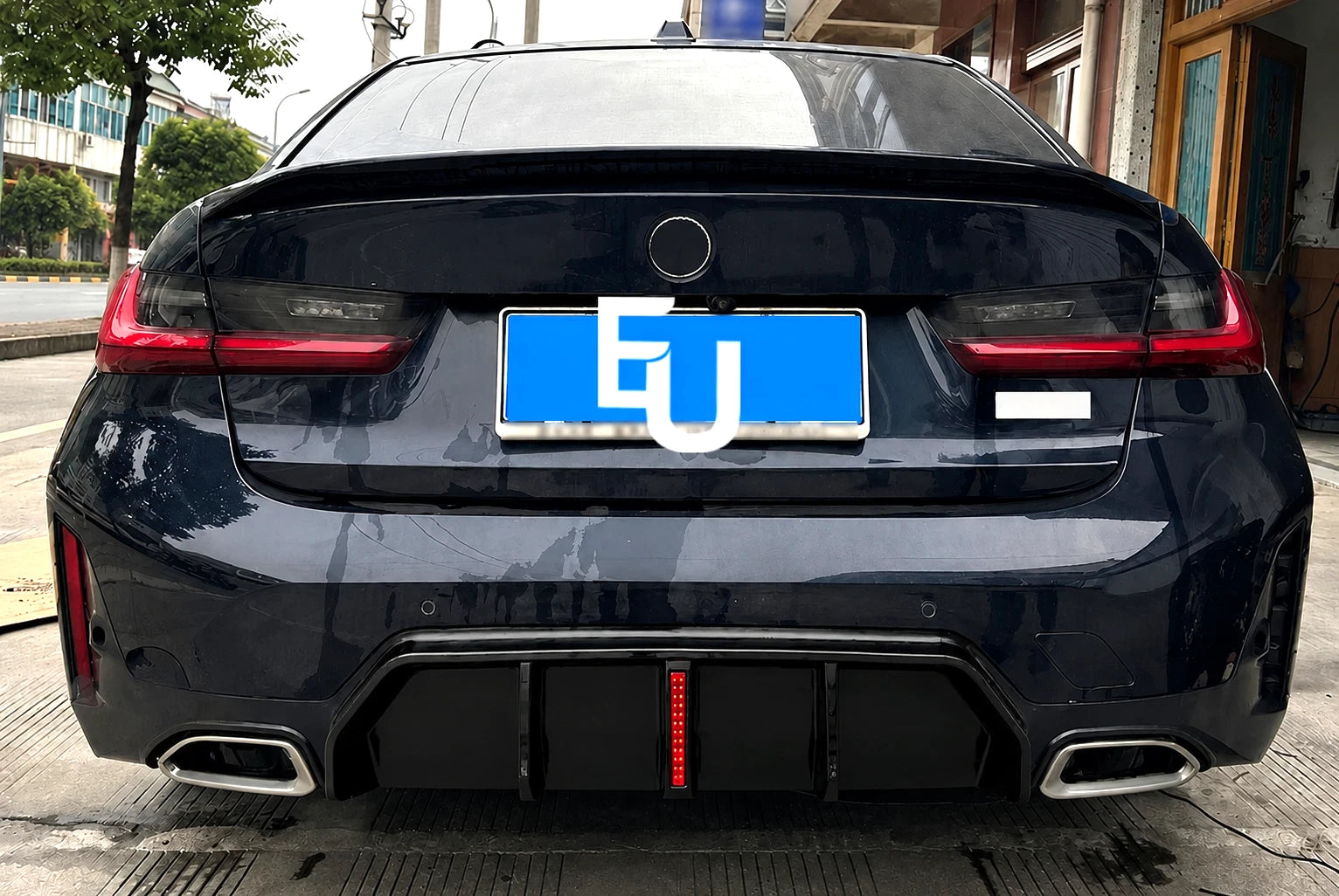 FOR BMW 3 SERIES G20 G21 LCI M SPORT 340i REAR BUMPER DIFFUSER WITH LED 2022+