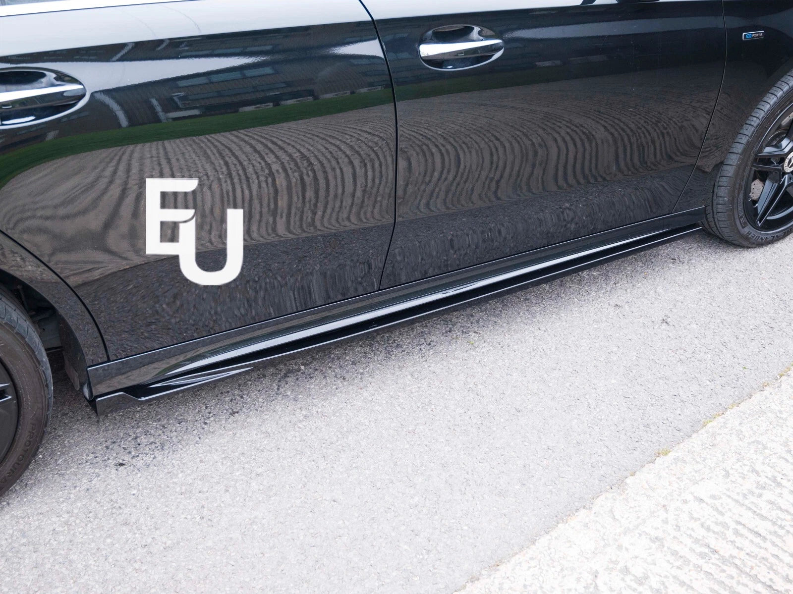 FOR MERCEDES A CLASS W177 CLA C118 SIDE SKIRT AMG LINE EXTENSION BLADE GLOSS 18+