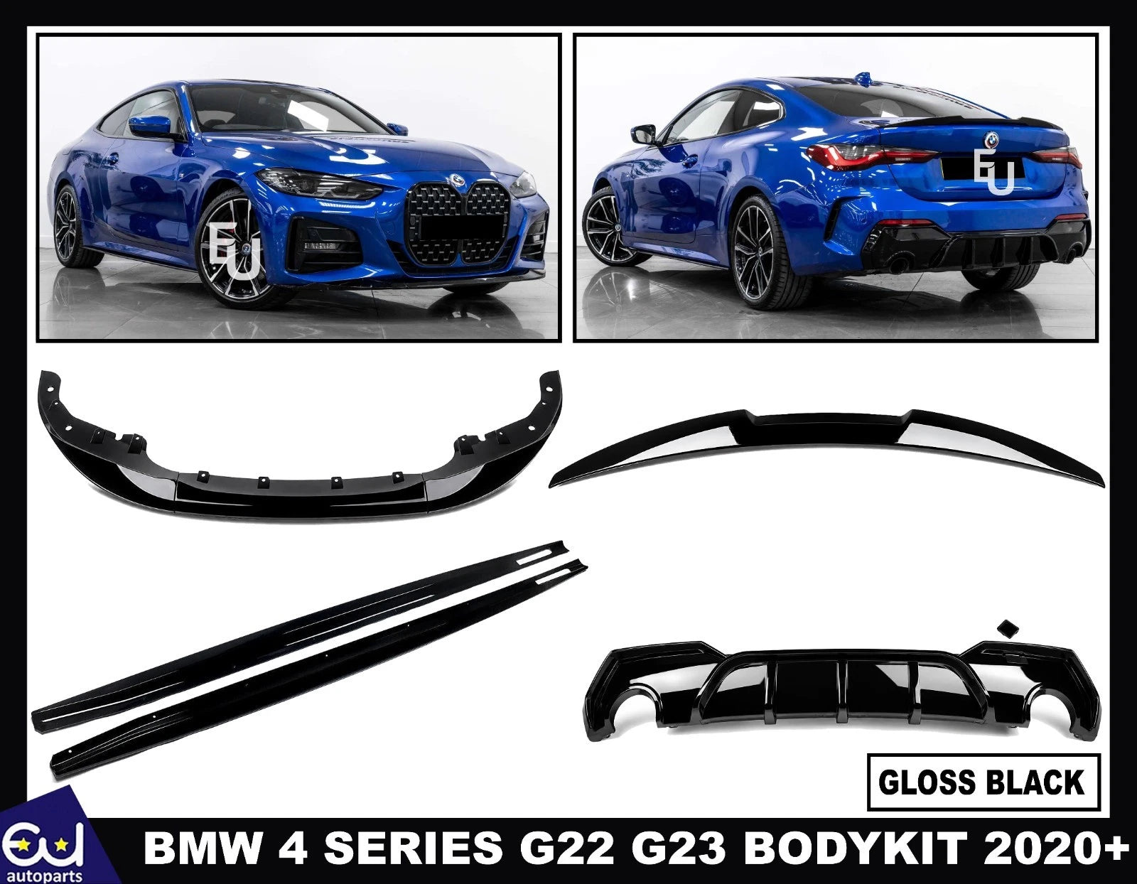 FOR BMW 4 SERIES G22 G23 FRONT SPLITTER SKIRT REAR DIFFUSER BODY KIT BODYKIT