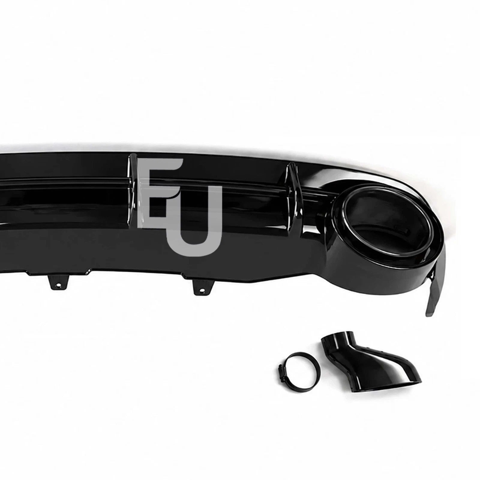 FOR AUDI A6 C7 SE STANDARD RS6 LOOK GLOSS REAR BUMPER DIFFUSER TAILPIPE 11-14