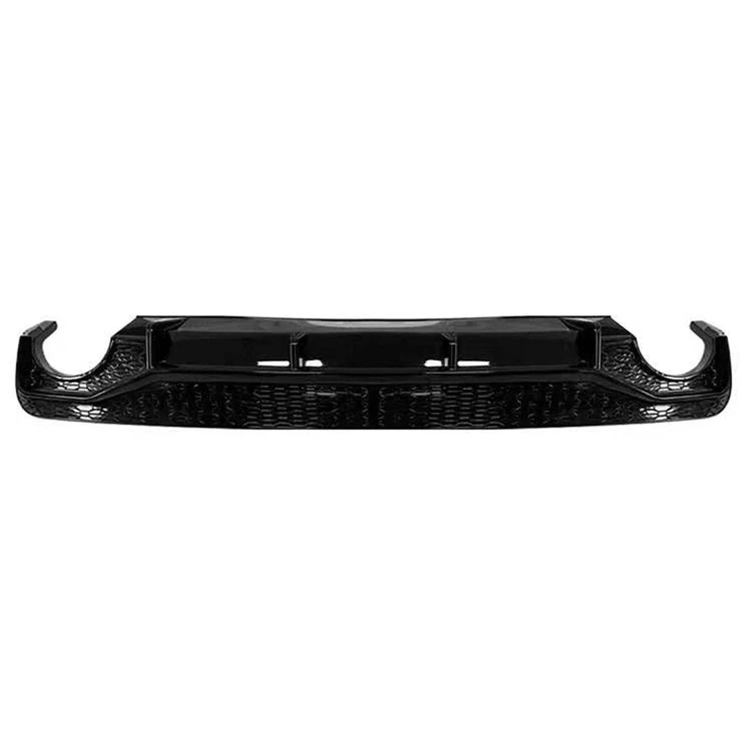 REAR DIFFUSER SQ5 LOOK GLOSS BLACK QUAD EXHAUST TAILPIPE FOR AUDI Q5 S-T 2018-24