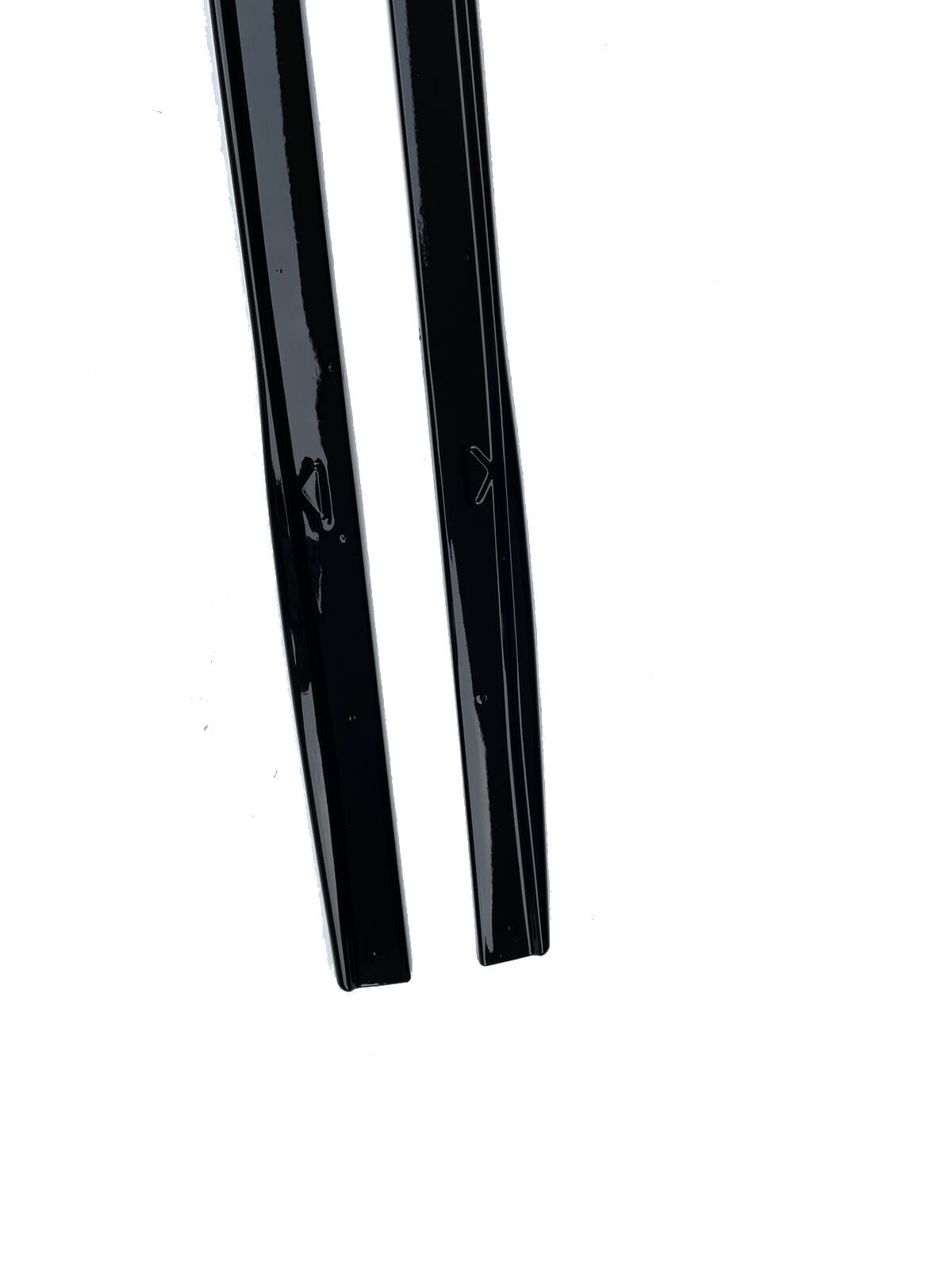 FOR VW GOLF MK8 2019-2023 GTI GTD R LINE SIDE SKIRT EXTENSION BLADES GLOSS BLACK