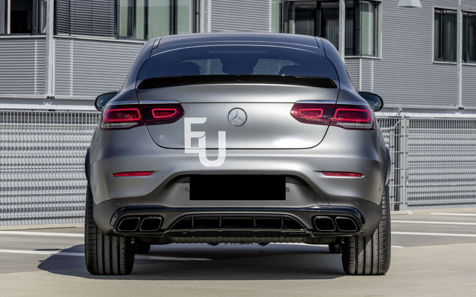 REAR DIFFUSER & BLACK PIPES FOR MERCEDES GLC C253 COUPE AMG GLC63 STYLE 2016 +