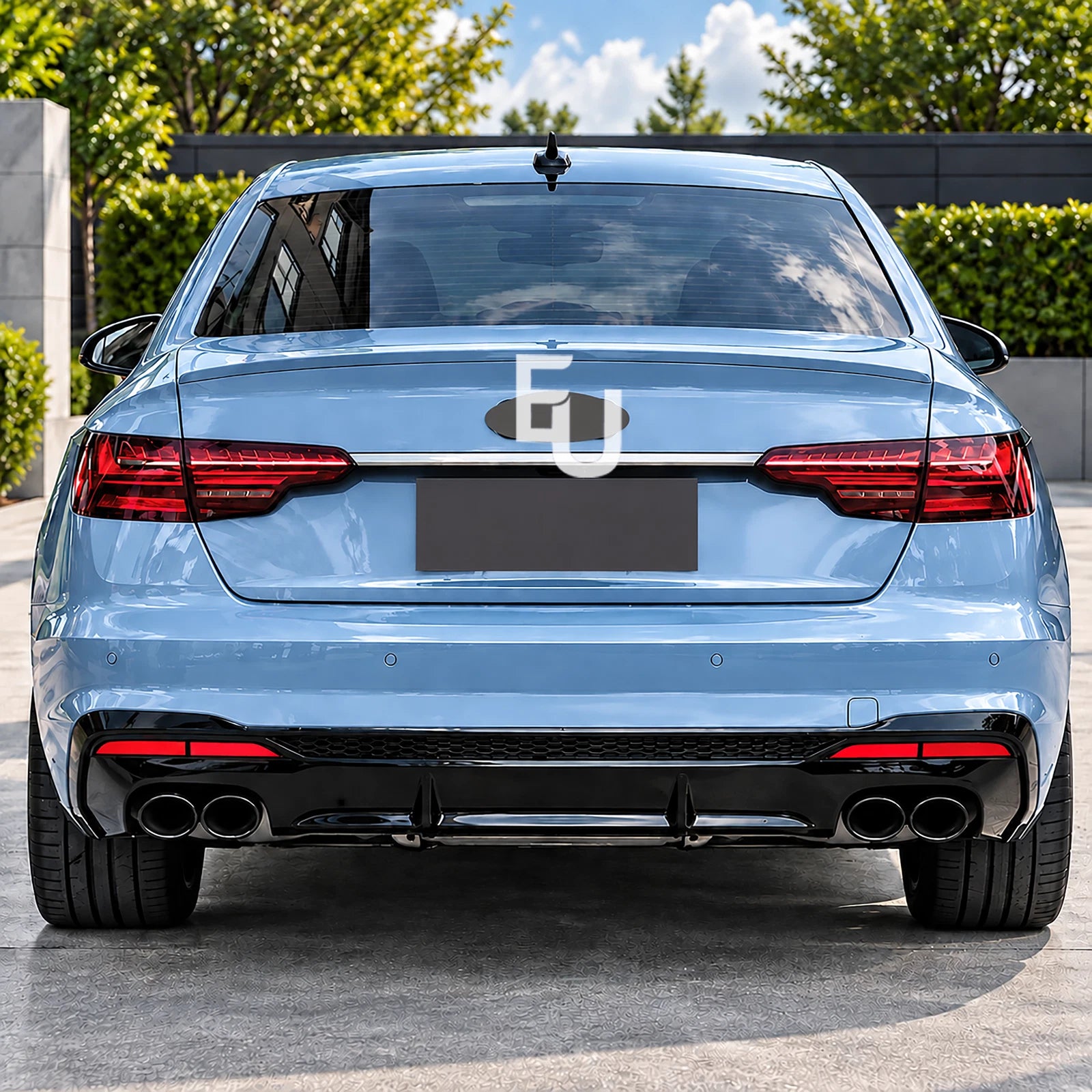 FOR AUDI A4 S4 B9.5 8W S-LINE FACELIFT REAR BUMPER DIFFUSER TAILPIPES 2020-2025