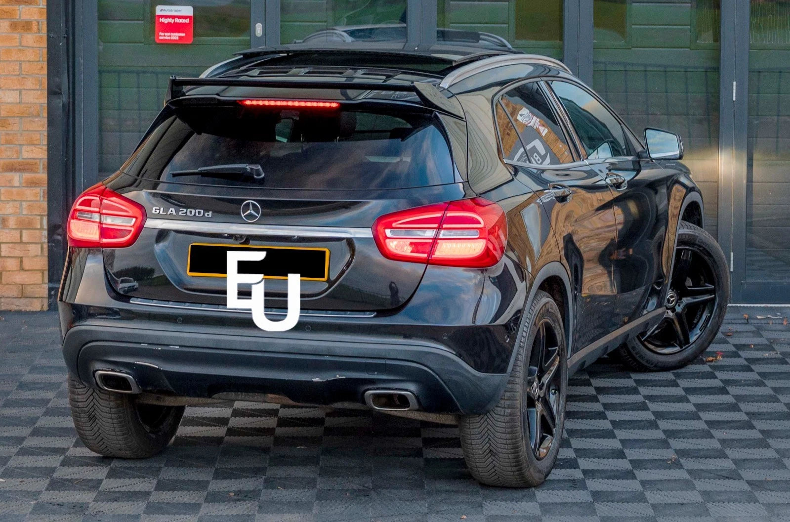 FOR MERCEDES BENZ GLA W156 X156 GLOSS BLACK B STYLE REAR ROOF SPOILER WING 15-19