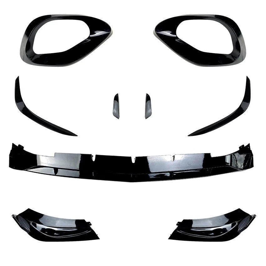 AERO KIT FOR MERCEDES C CLASS W206 S206 AMG FRONT SPLITTER LIP GLOSS BLACK 2022+