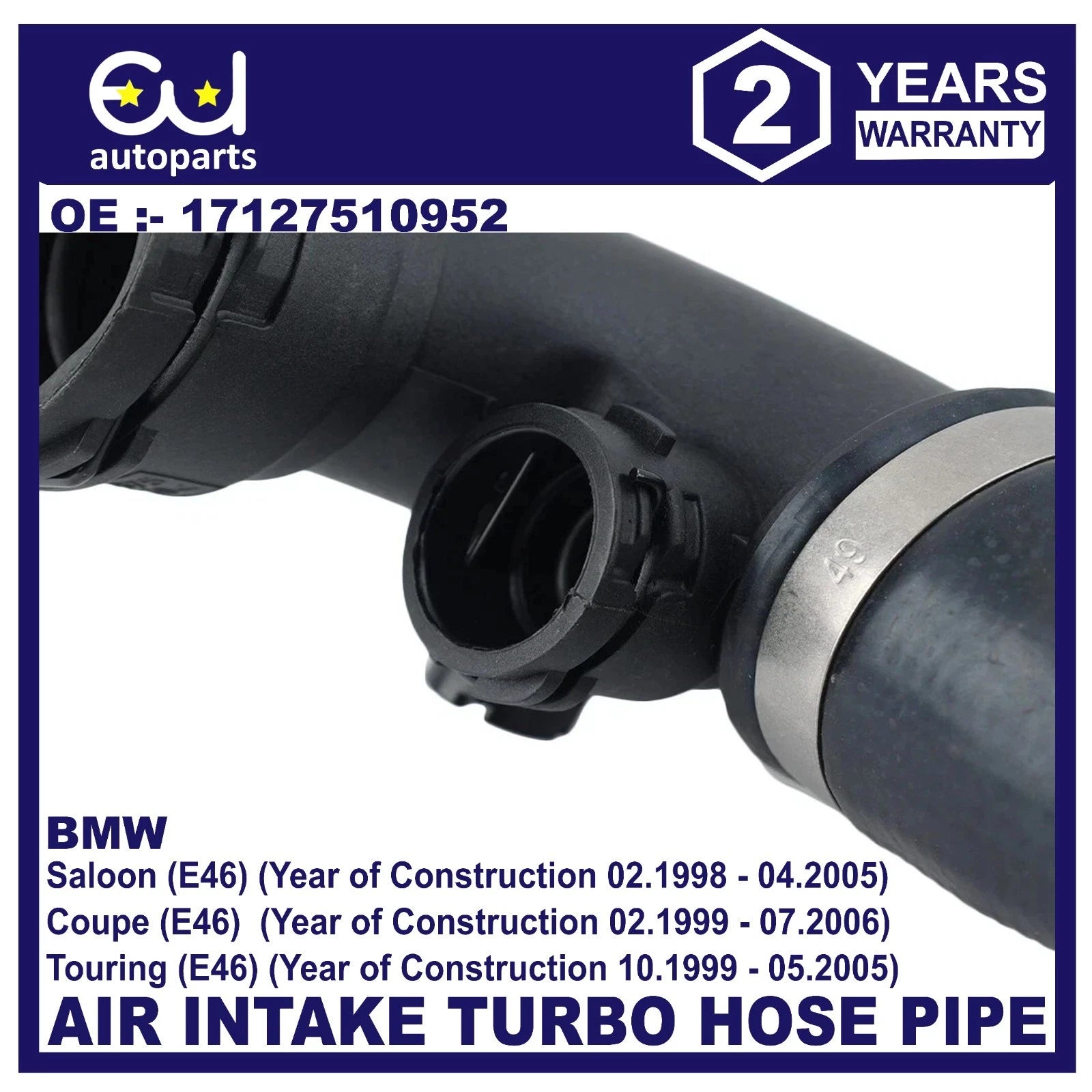 TOP RADIATOR COOLANT WATER HOSE PIPE FOR BMW E46 320i 323i 325i 11534460438