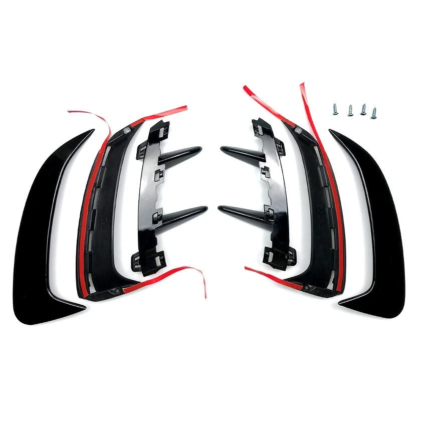 FOR MERCEDES A-CLASS V177 SEDAN A200 A220 2X REAR BUMPER SPOILER CANARD AIR VENT