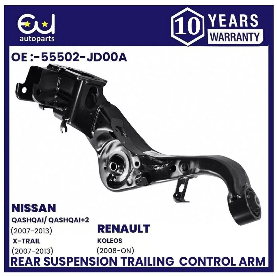 REAR LOWER PAIR SUSPENSION CONTROL TRAILING ARM FOR NISSAN QASHQAI+FITTING KITS