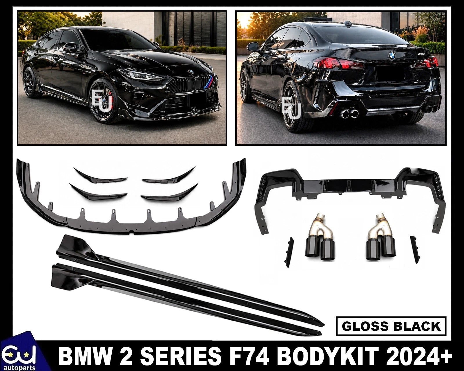 FOR BMW 2 SERIES F74 M SPORT BODYKIT BODY KIT FRONT SPLITTER REAR DIFFUSER SKIRT
