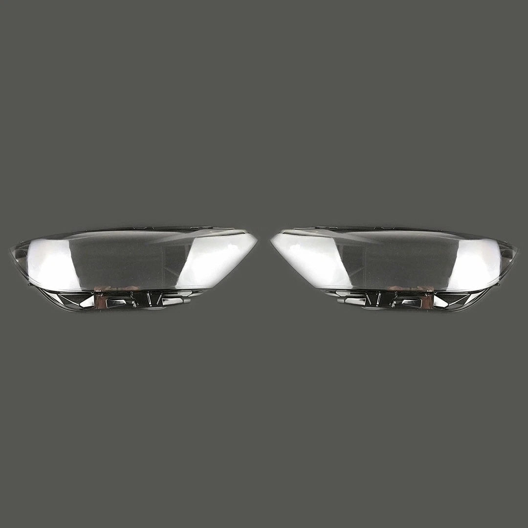 FOR VW PASSAT B8 16-18 L+R PAIR FRONT CLEAR HEADLIGHT COVER LENS SHELL LAMPSHADE