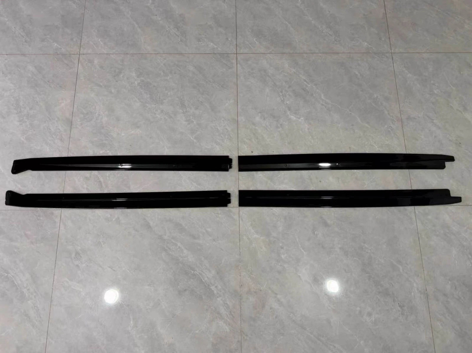 FOR BMW X5M F85 F15 X6M F86 F16 GLOSS BLACK SIDE SKIRT EXTENSION BLADE LIP 14-18