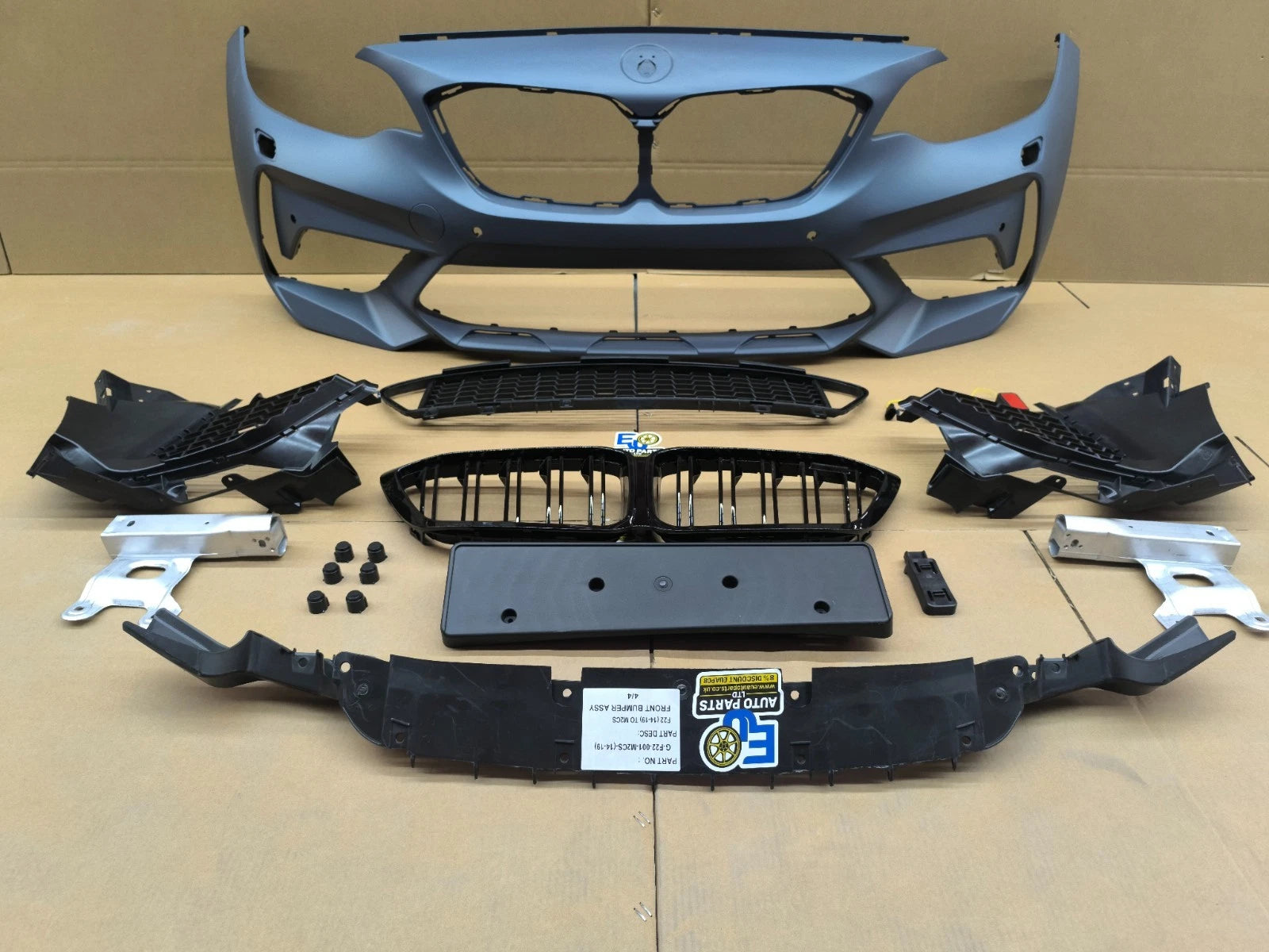 FOR BMW 2 SERIES F22 F23 M2 COMPETITION STYLE FRONT BUMPER WITH FRONT SPLITTER