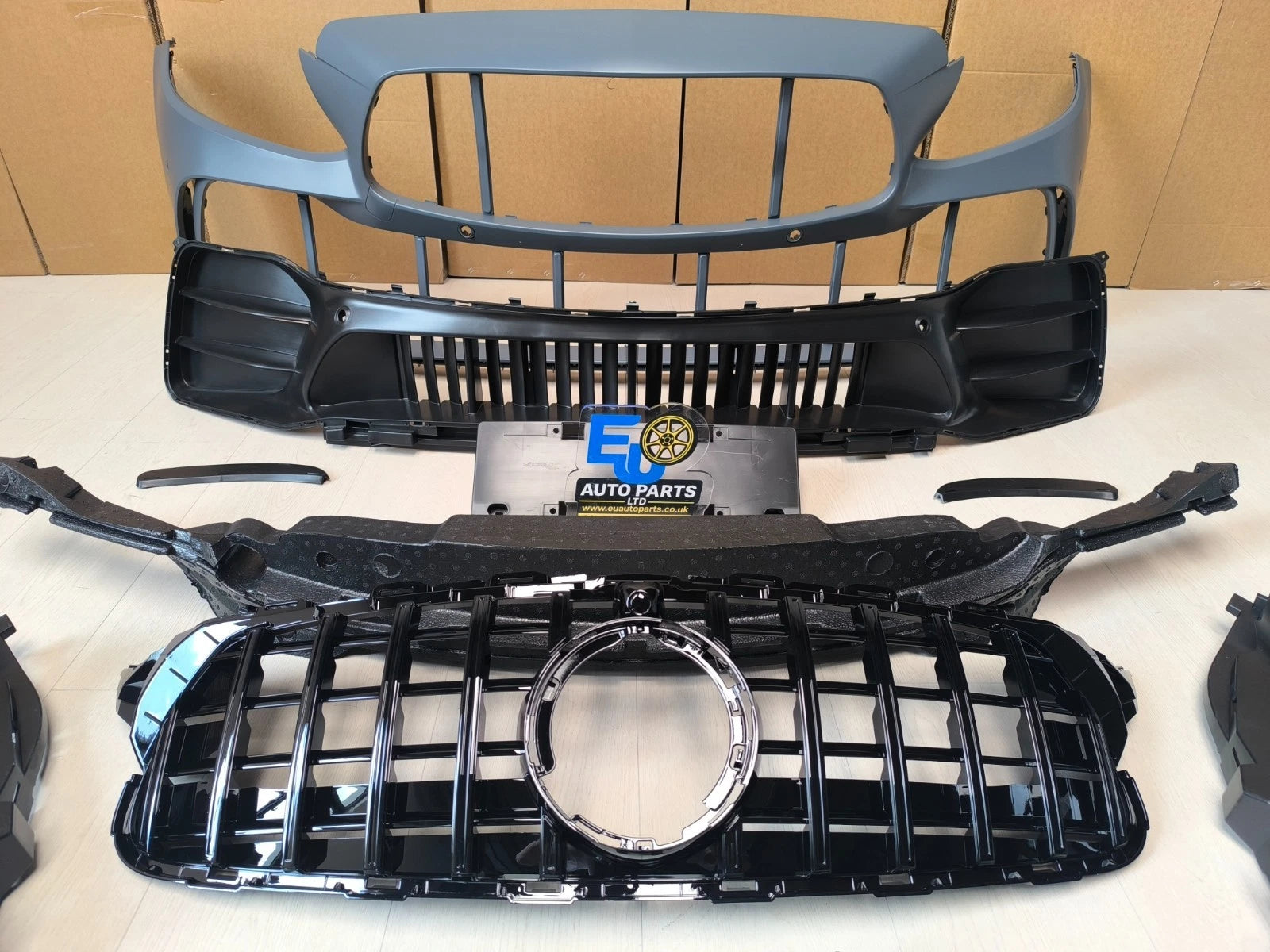 FOR MERCEDES C-CLASS W205 C205 A205 S205 15-22 GT-R LOOK CONVERSION FRONT BUMPER