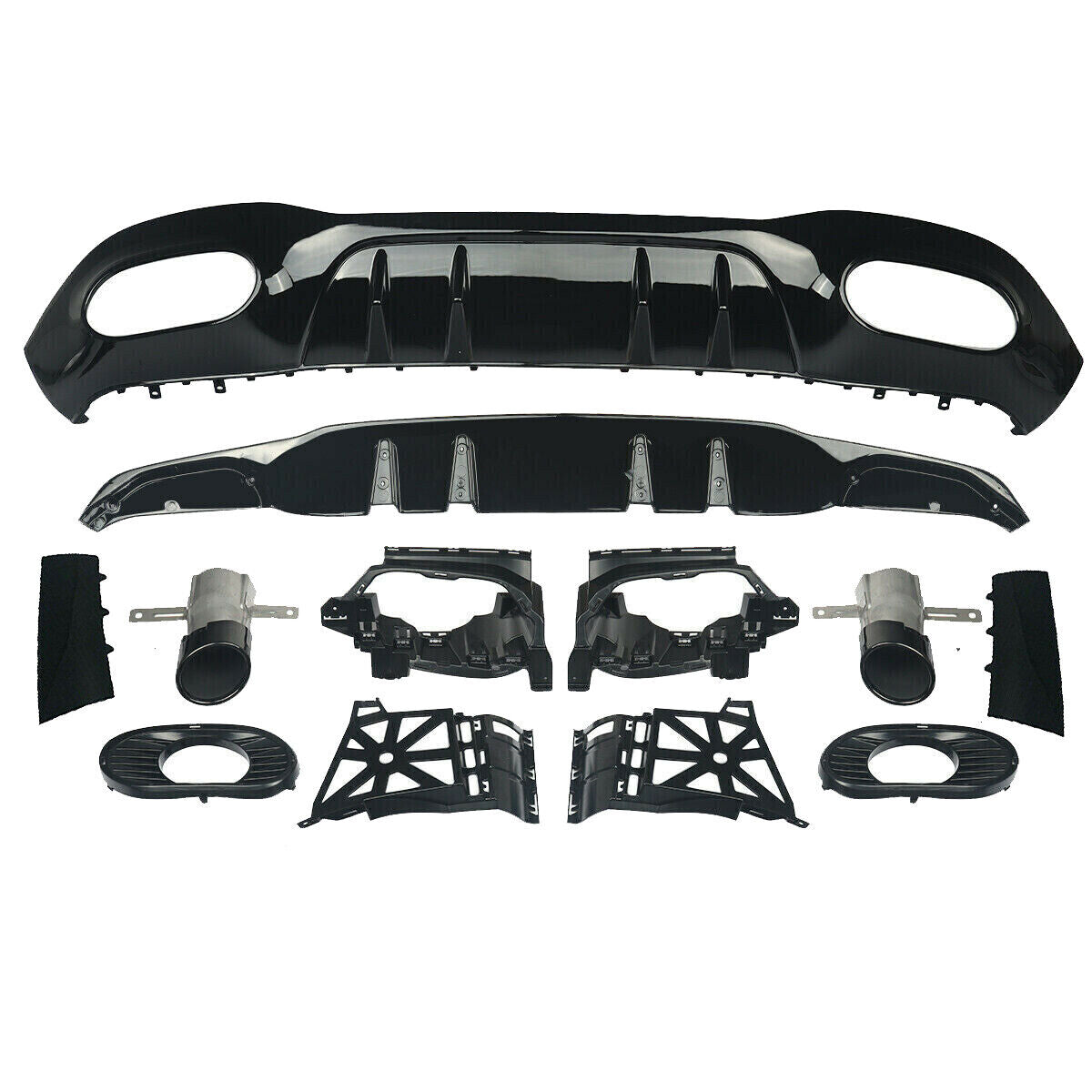 FOR MERCEDES A CLASS V177 SALOON AMG A35 LOOK REAR DIFFUSER TAILPIPES 2019+