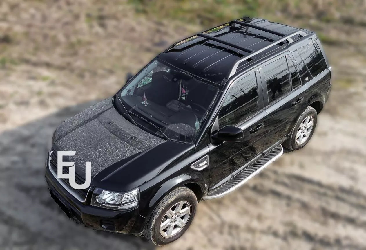 FOR LAND ROVER FREELANDER 2 L359 ROOF RAILS CROSS BAR RACK BLACK 4 PCS 2006-2014