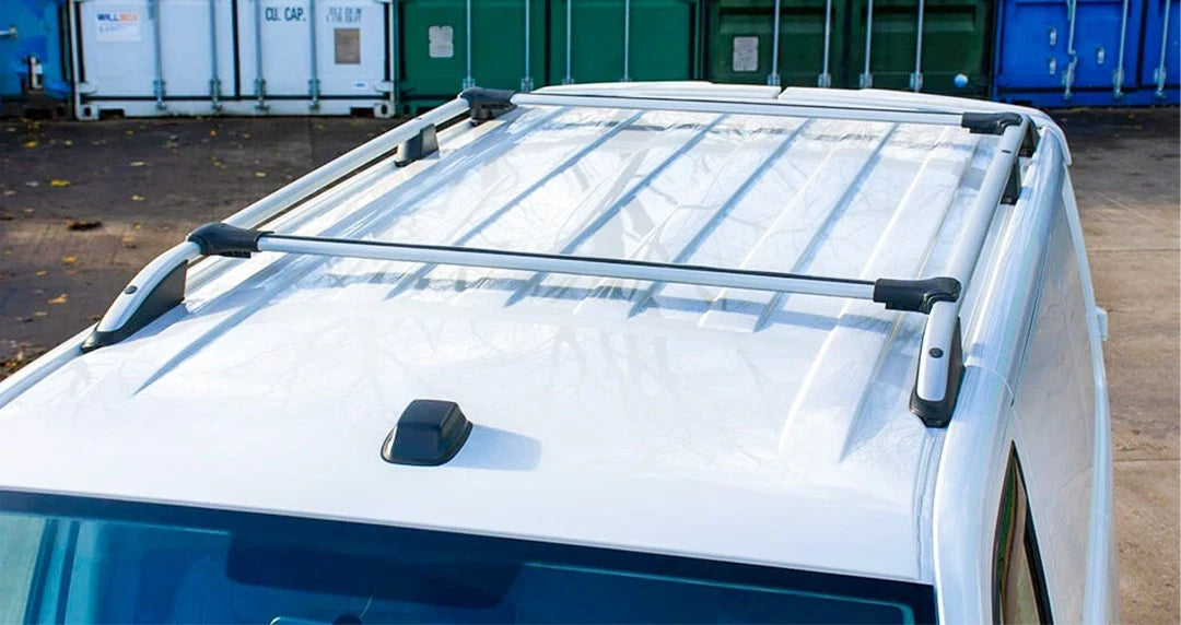 FOR FORD CUSTUM CROSS BARS ROOF RACK RAILS SWB & LWB SILVER 2012+