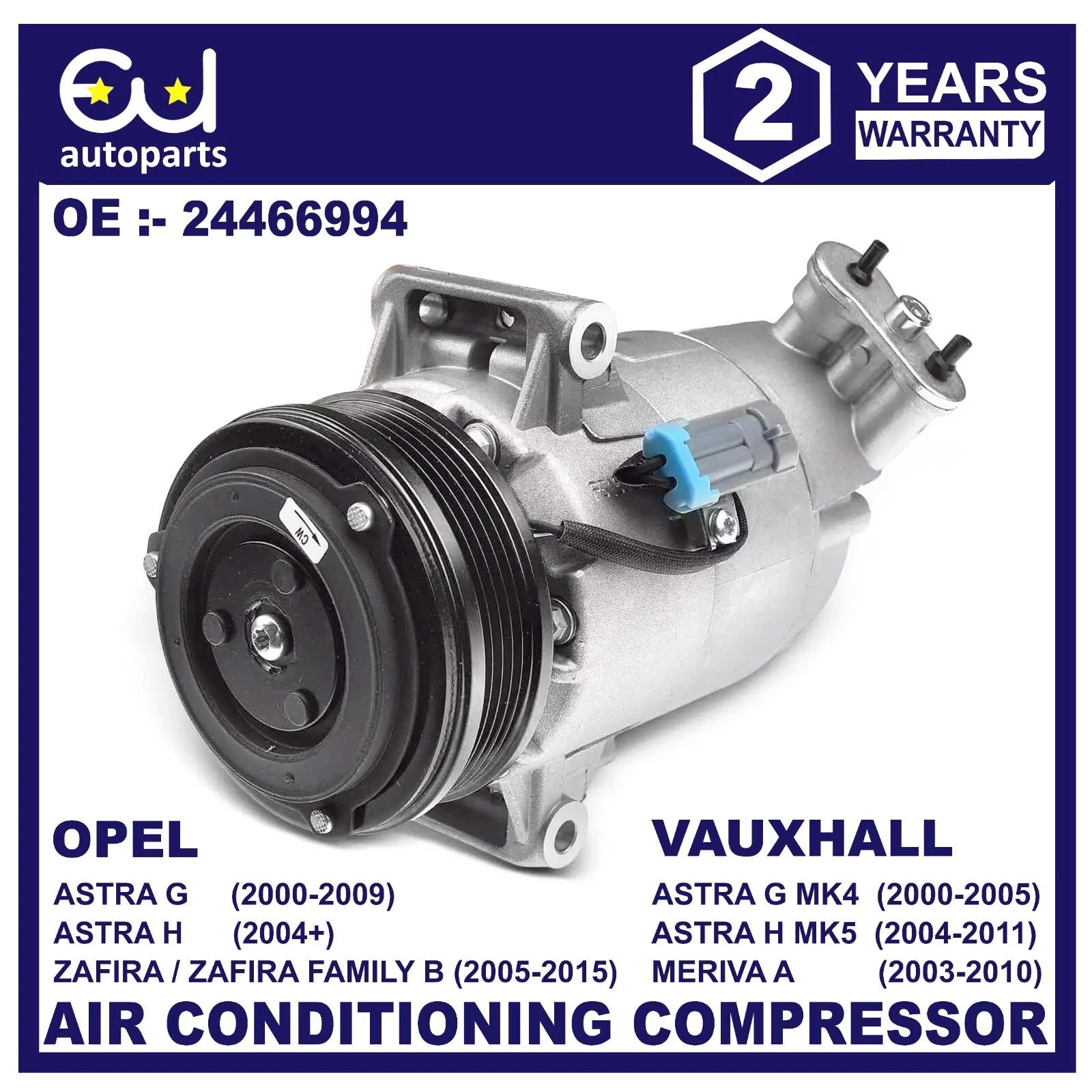 AIR CONDITIONING COMPRESSOR FOR OPEL VAUXHALL ASTRA G ASTRA H ZAFIRA B MERIVA A